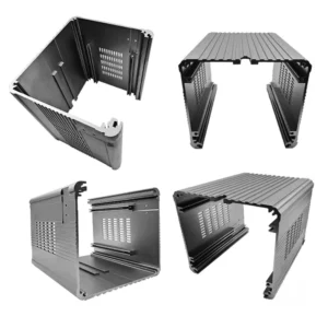 Custom CNC Extruded 6000 Series Aluminum Anodized Electronic Enclosure with Heat Sink Profile OEM ODM ZP Brand Housing