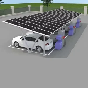 Custom Carbon Steel N Type Solar Carport Structure Frame for Solar Panels