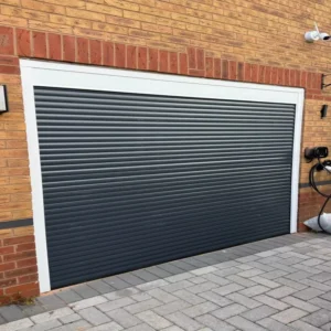 Custom Dark Grey Aluminum Automatic Roller Garage Door Villa Insulated Security Weatherproof Rolling Shutter
