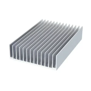 Custom Electronic Component High Power High Density Flat Anodized 6000 Series Aluminum Profile Extrusion Heat Sink Cutting