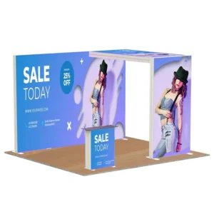 Custom Exhibit Expo Assembly Big Disassemble DIY Tool Free LED Slim Light Box Trade Show Display