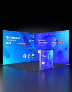 Custom Exhibition Light Box Booth Trade Show Special Booth Backlit Advertising Lightbox High Brightness Event Display Booth