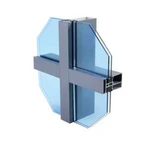 Custom Exposed Frame Aluminum Curtain Wall Profile for Commercial High Rise Buildings