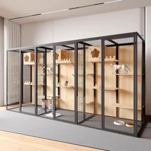Custom Extra Large Aluminum Frame Cats House Multi-layer Cat Villa Kitten Cage Indoor Outdoor Breathable Big Cats Shelter