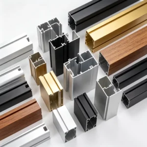 Custom Extruded Aluminum Profile Grooved Aluminum Alloy Housing Profile Long Strip Aluminum Hollow Profile