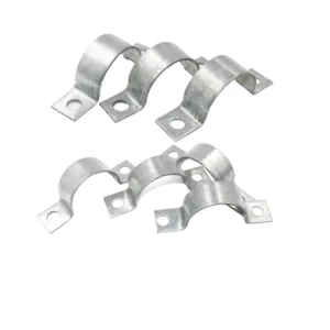 Custom Galvanized Double Semicircle Clamp Flat Iron Holding Hoop for Power Photovoltaic Accessories Billboard Tube Clamp