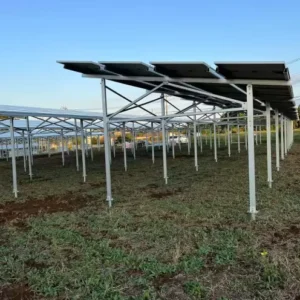 Custom HDG Steel Ground Mounted Solar Bracket Ballasted Solar Racking Ground Mount Solar Structure System