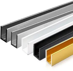 Custom High Quality Aluminum U Profile Aluminum U Channel Profile U Shape Glass Railing for Frameless