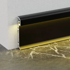 Custom LED Aluminum Skirting Profile with Integrated Light Channel for Modern Interior Design