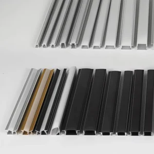 Custom LED Strip Light Aluminum Profile 17*7mm Recessed LED Aluminum Profile Channel with Diffuser White Black