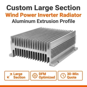 Custom Large Section Heavy Duty Wind Power Inverter Radiator Aluminum Extrusion Profile