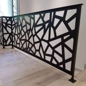 Custom Laser Cut Aluminum Privacy Screen Weather Resistant Balcony Stair Railing Modern Outdoor Fence Villa Apartment