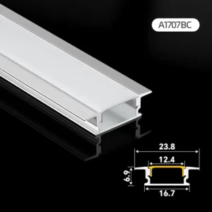 Custom Length LED Extrusion Housing LED Aluminium Profil Aluminum Channel for Recessed Linear Lighting Installation