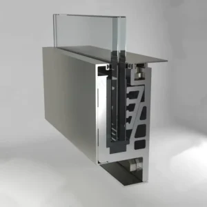 Custom Modern Aluminium Profile for Glass Railing Bottom U Channel Wall Mounted Glass Railing Balustrades & Handrails System Kit