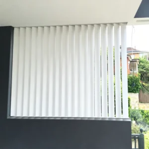 Custom Powder Coated Modern Vertical Aluminum Shutter Ventilation Curtain Wall Facade Eco Friendly Outdoor Weatherproof