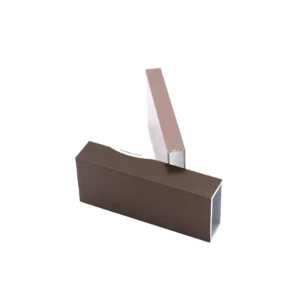 Custom Size Wooden textured Wood Effect Grain Rectangular Wooden Color Aluminum Extrusion Aluwood Batten Profile
