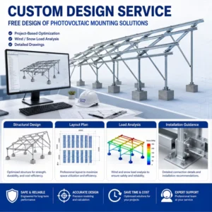 Custom Solar Bracket PV Bracket Solar Structure with Free Design for PV Mounting System