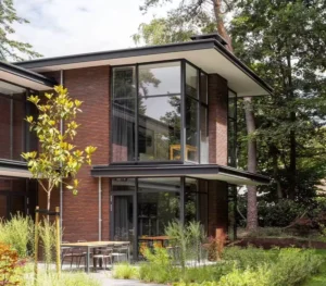 Custom Villa House Project Integrated Window Door Soundproof Aluminum Casement Window for Multi-Storey Residential Use