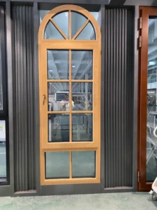 Custom Window Solid Wood Aluminum Aluminium Composite Timber Windows With Anti-mosquito for Villa Hotel Church Application