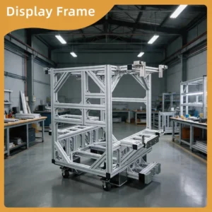 Customizable Aluminum Profile Screen Display Rack with Removable Shelves for Flexible Screen Storage Configuration
