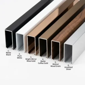 Customizable Modern Aluminum Panel Ceiling Decoration U-shaped Profiles for Office Hotel Gym Mall Building Decoration