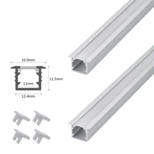 Customization 065 Aluminum Kitchen 17*12mm Recessed Silver Black Aluminum Wardrobe Profiles