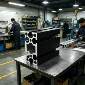 Customized 40×80 Extruded Black Industrial Aluminum Profiles 4080 Aluminum Profiles with Cutting Service