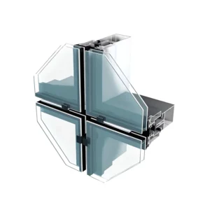 Customized 6000 Series Extrusion Aluminum Alloy Curtain Wall Profiles Bending for High Rise Office Buildings Sound Insulation