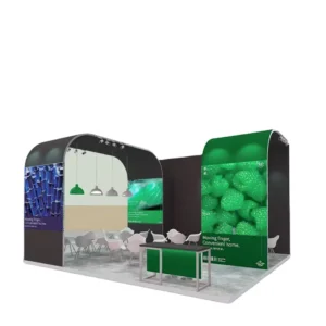 Customized 62mm Fast System Aluminum Profile Modular Booth Silver Lightweight Dye Sublimation for Exhibition Trade