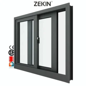 Customized Aluminum Sliding Windows Energy Efficient NFRC AS2047 Tempered Glass Hurricane Certification Aluminum Sliding Window