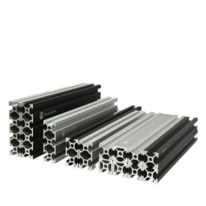 Customized Anodized Silver Black V Shaped T Slot Industry Aluminum Extrusion Profiles for Extruded Alloy Aluminum