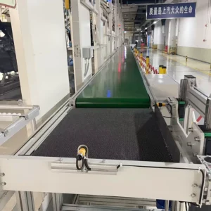 Customized Belt Conveyor Line Aluminum Profile Carbon Steel Frame Anti Static PVC PU Belt For Workshop Production