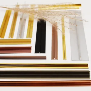 Customized Extruded Aluminium T shape Anodized Modern Apartment Interior Decorative Tile Trim Profiles