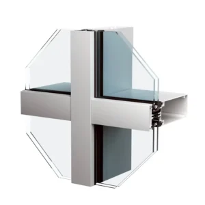Customized Extruded Frameless Glass Curtain Wall Aluminum Profile for Curtain Wall