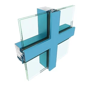 Customized High Precise Aluminum Extrusion Curtain Wall Profile for Tempered Glass