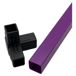 Customized High Quality Target Size Plated PP PVC Plastic Square Tube Connectors TEE 3ways Plastic Square Tube Fittings
