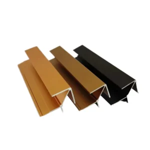 Customized Matt Rose Gold Aluminum Alloy Profile Sharp External Outdoor Decoration Tile Trims Modern Apartment Use Corner Guard