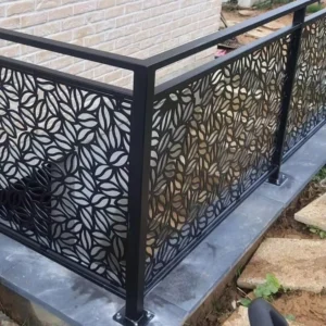 Customized Outdoor Decorative Aluminum Screens Exterior Steel Laser Cut Metal Screen Balcony Laser Cutting Railing Handrails
