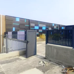 Customized Size Solid Color Aluminum Railing Outdoor Fence System with 3D Modeling Handrail Balustrade and Aluminum Fence