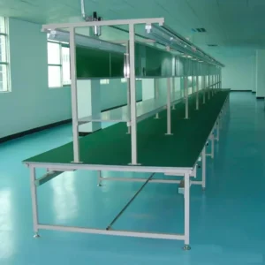 Customized Size Workshop Assembly Line Anti static Operation Workbench ESD Aluminum Working Table With Lamp