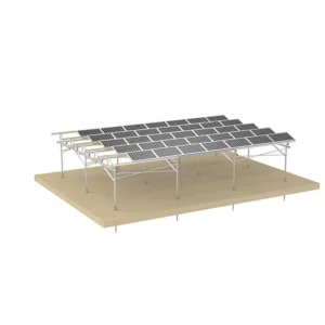 Customized Solar Farm Ground Mounting System Aluminum Photovoltaic Frame Structure with Aluminum Alloy and Steel Material