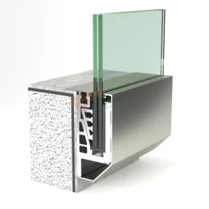Deck Railing Frameless Balustrade Aluminum U Channel Profile Glass Railing with Led Lighting