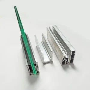 Deck Railing Frameless Balustrade Handrail Brackets Aluminum U Channel Profile Glass Fence Outdoor Glass Railing with Led Light