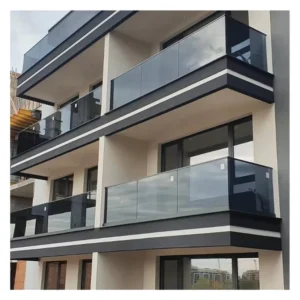 Decking Balcony Balustrade Balkon Glass Railings Aluminum U Channel Glass Handrails
