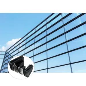 Direct Sales of Glass Curtain Wall Aluminum Profiles Energy saving and Soundproof Curtain Wall Manufacturer’s Customization
