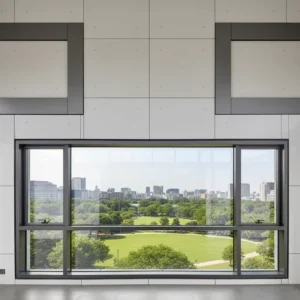 Double Glazed Aluminum Alloy Glass Curtain Wall Energy Saving Modern Villa Exhibition Hall Art Gallery Outdoor Minimalist Design