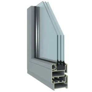 Double Glazed Polyurethane Profile Thermal Insulation Window heat soaked thermally tempered glass HST
