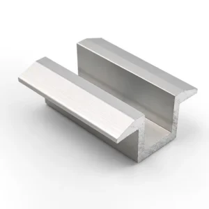 Durable Aluminium Mid Clamp Solar Support for Roof Mounted Carport Systems Anodized Surface for Heavy-Duty Solar Projects