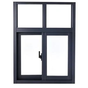 Durable Thermal Insulation Fixed Glass Window with Security Grill for Commercial Office Hotel Plastic Steel Casement Windows