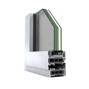 EBS 807 Aluminum Fire Resistant Window Profile A1 50h Fire Rating Low U Value Energy Saving Design for High Rise Commercial